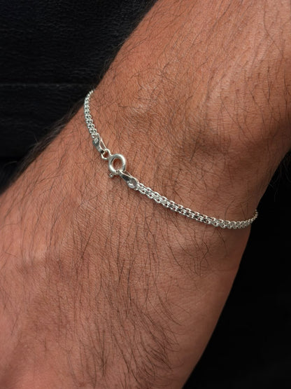Bismark Bracelet for Men's Sterling Silver 925s -2mm-