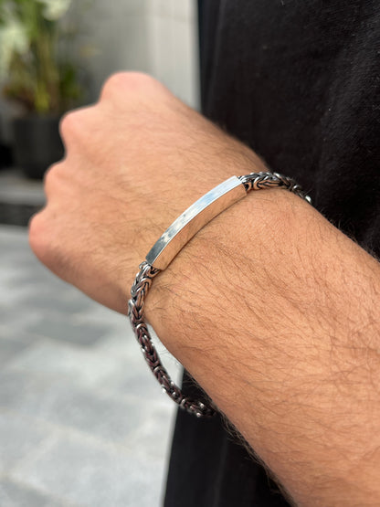 Blank king bracelet for men silver 925s