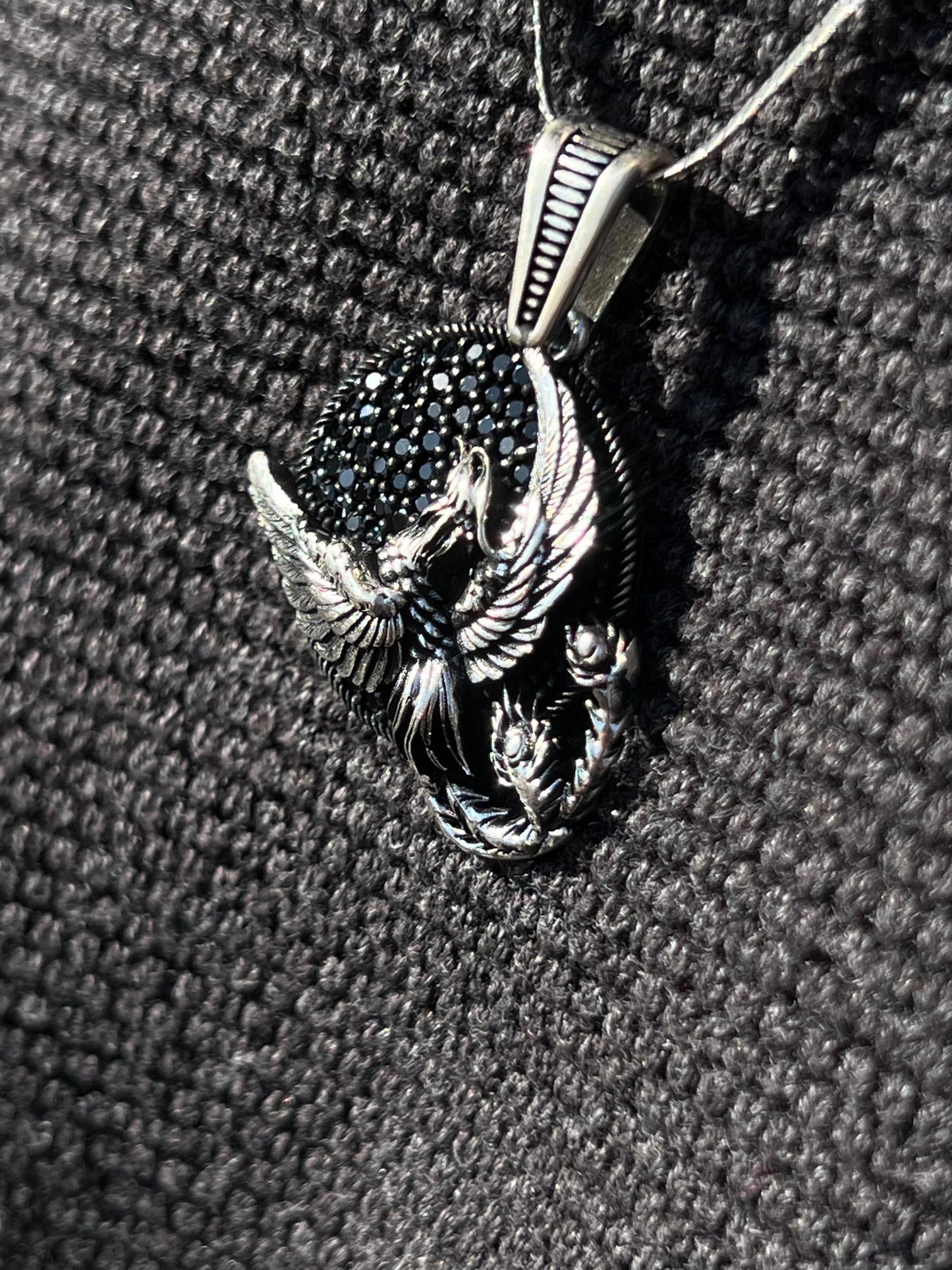 Heavy Oxized Dragon Pendant – S925 Silver-3.5cm