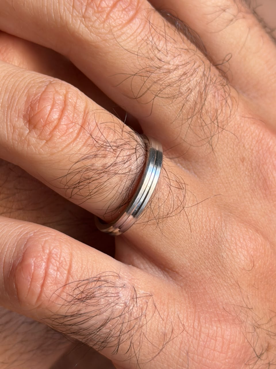 Sleek Double Engagement Ring in Sterling Silver 925s(3.5mm)