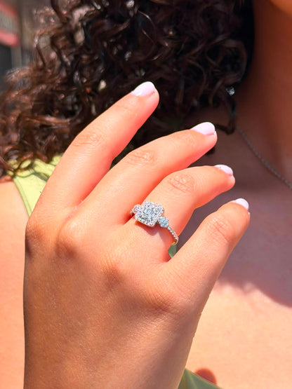 Shinequad Ring in Sterling Silver -925s