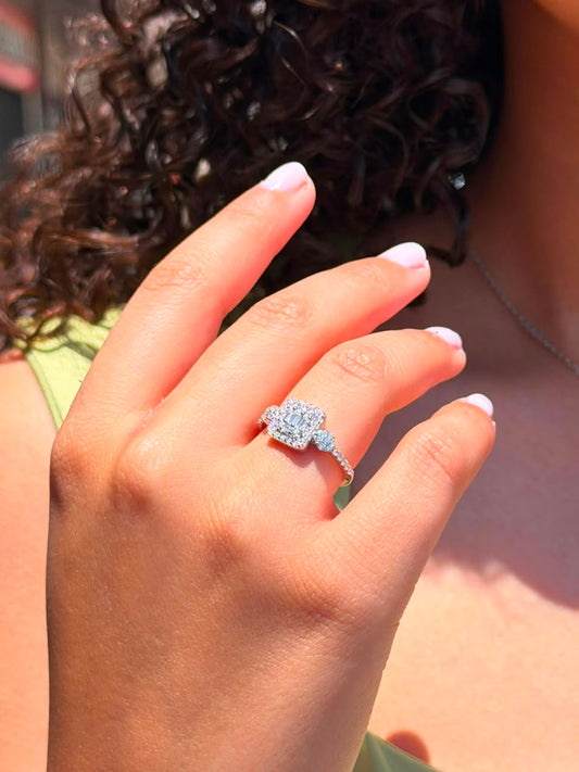 Shinequad Ring in Sterling Silver -925s