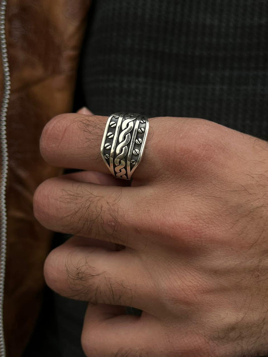 Twisted Master Ring -for Men's Sterling Silver 925s