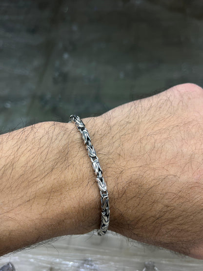 Zodiac King Bracelet for Men's Sterling Silver 925s