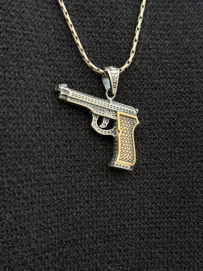 Gun Pendant – S925 Silver-3cm