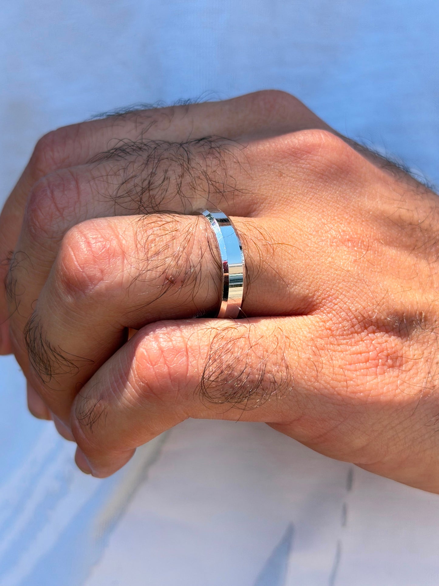 4.5mm Sleek band -for Men's Sterling Silver 925s