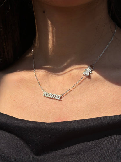 Mama Girl Necklace in Sterling Silver 925s