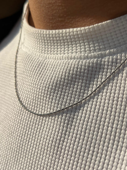 Slim Wire Necklace for Men's Sterling Silver 925s