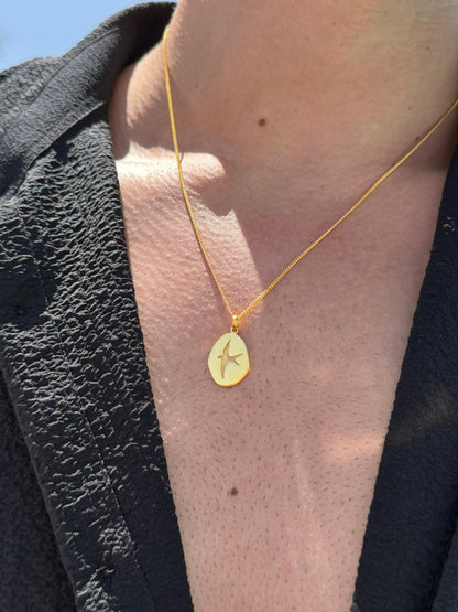 Liberty Necklace Sterling Silver 925s-Fine Gold Plated