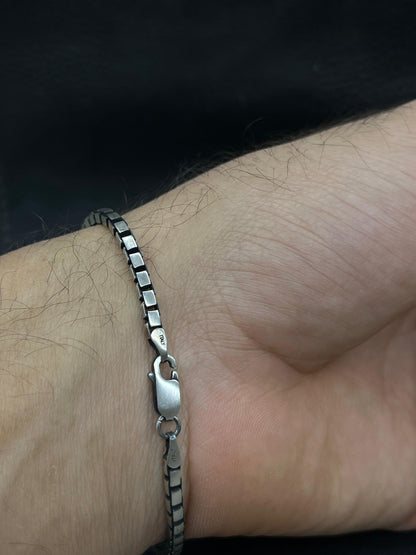 Knot Oxidised-S925 Sterling Silver Bracelet for men