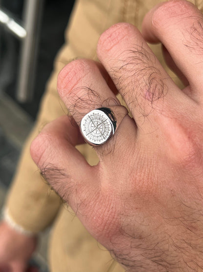 Sharp Compass Ring -for Men's Sterling Silver 925s