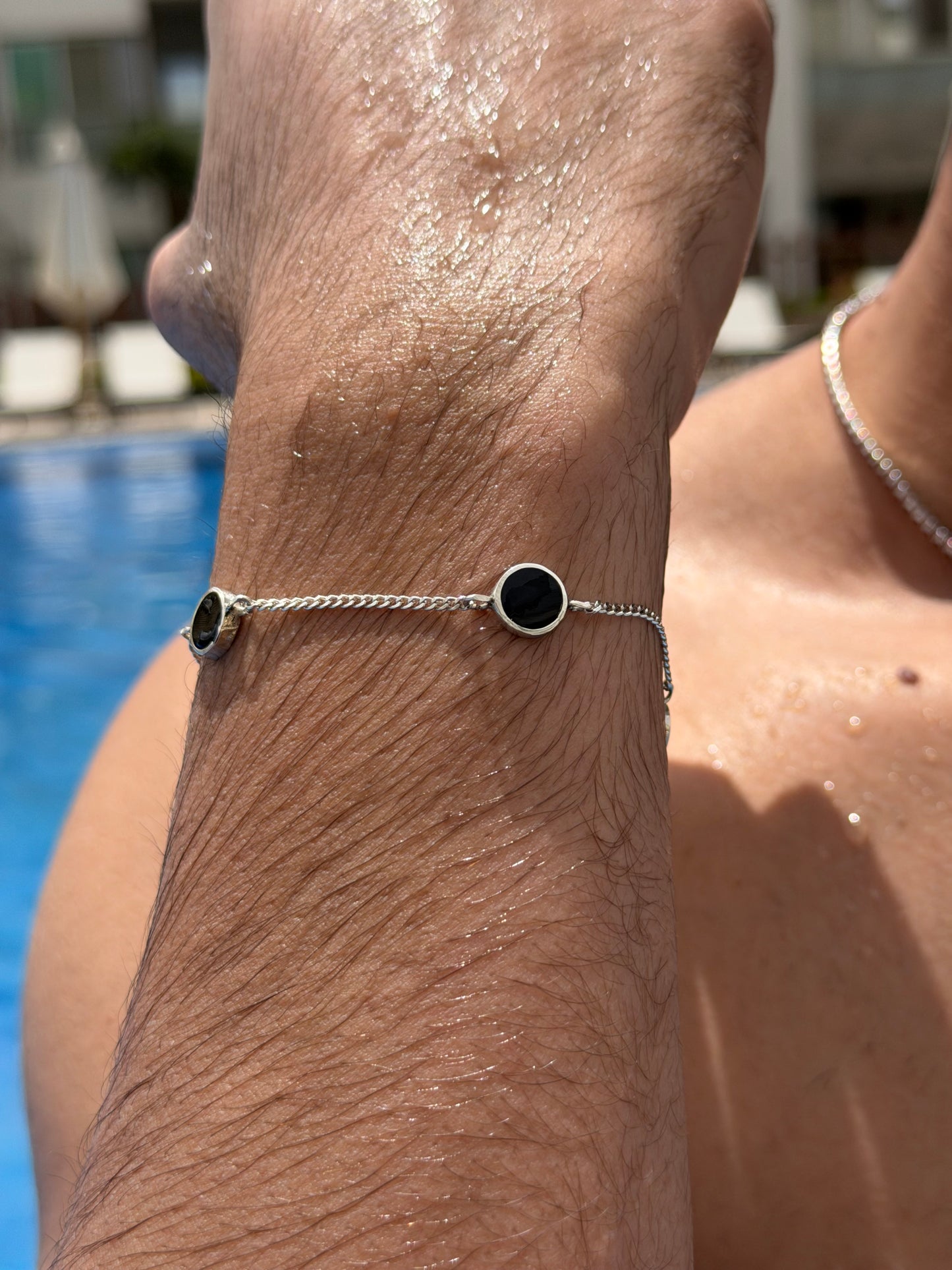 Black Onyx Bracelet Sterling Silver 925s