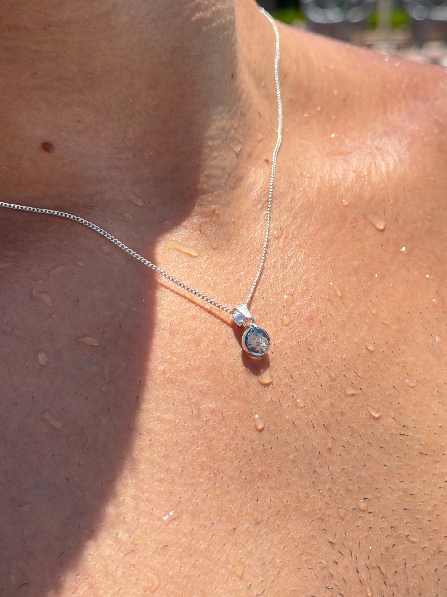 Mono Drop Necklace in Sterling Silver 925s