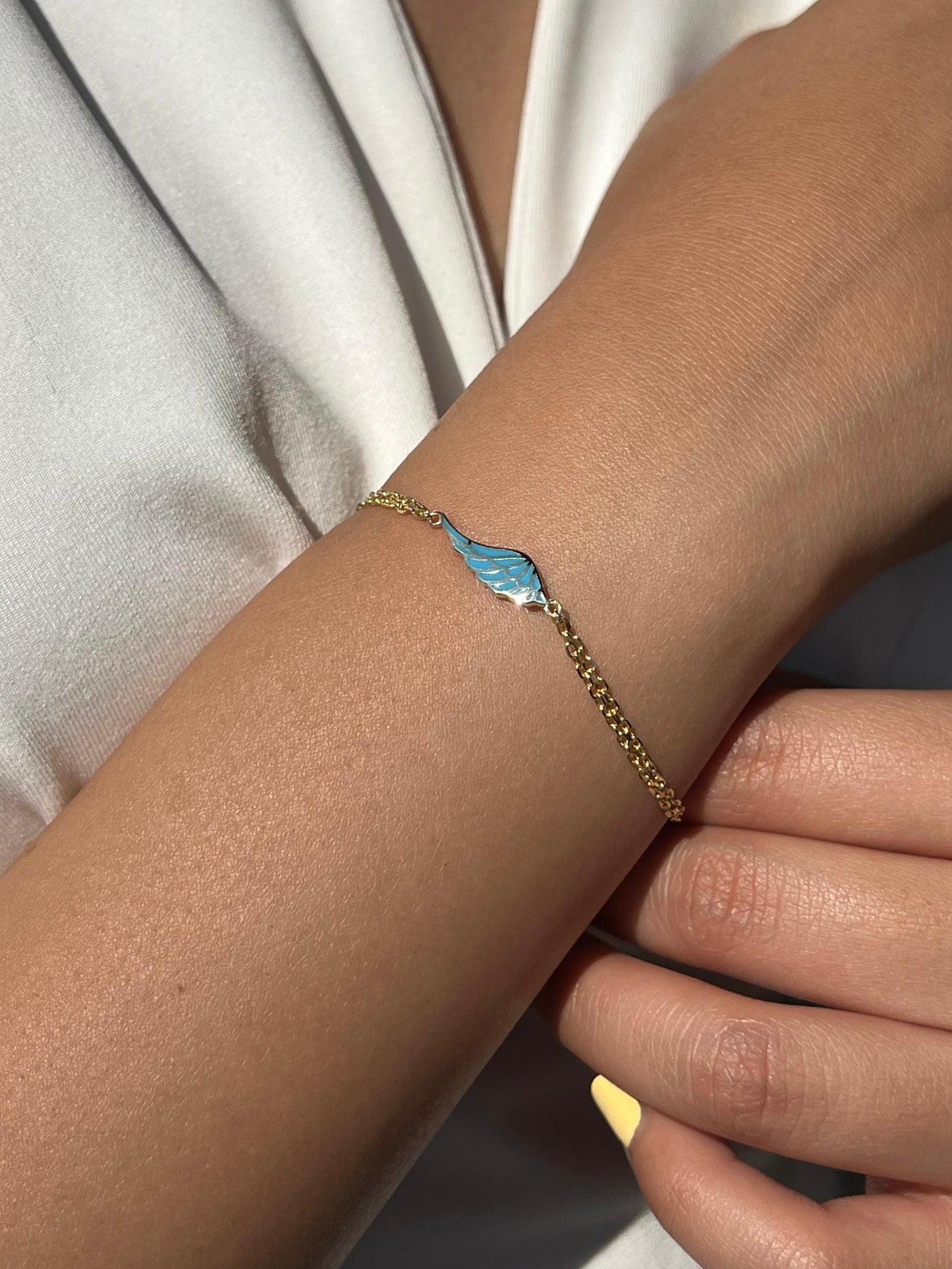 Gold plated wing Bracelet -in Sterling Silver -925