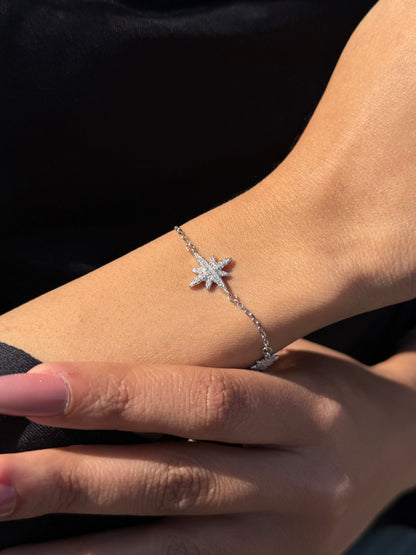 Three Northstar Bracelet -in Sterling Silver -925