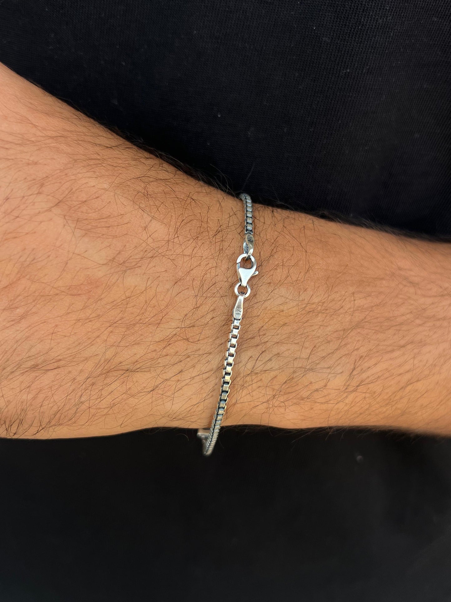 Half Blanka Bracelet Sterling Silver 925s-(20cm-4mm)