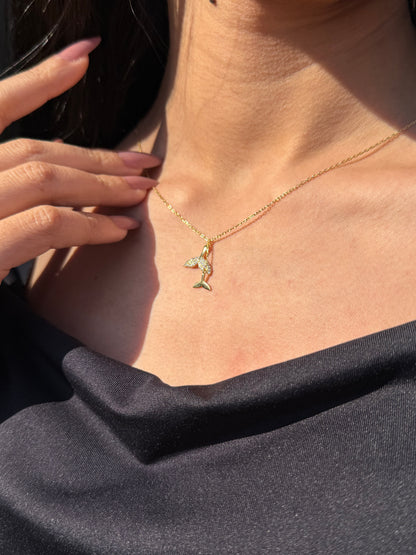 Fine Gold plated Mermaid Necklace-in Sterling Silver -925