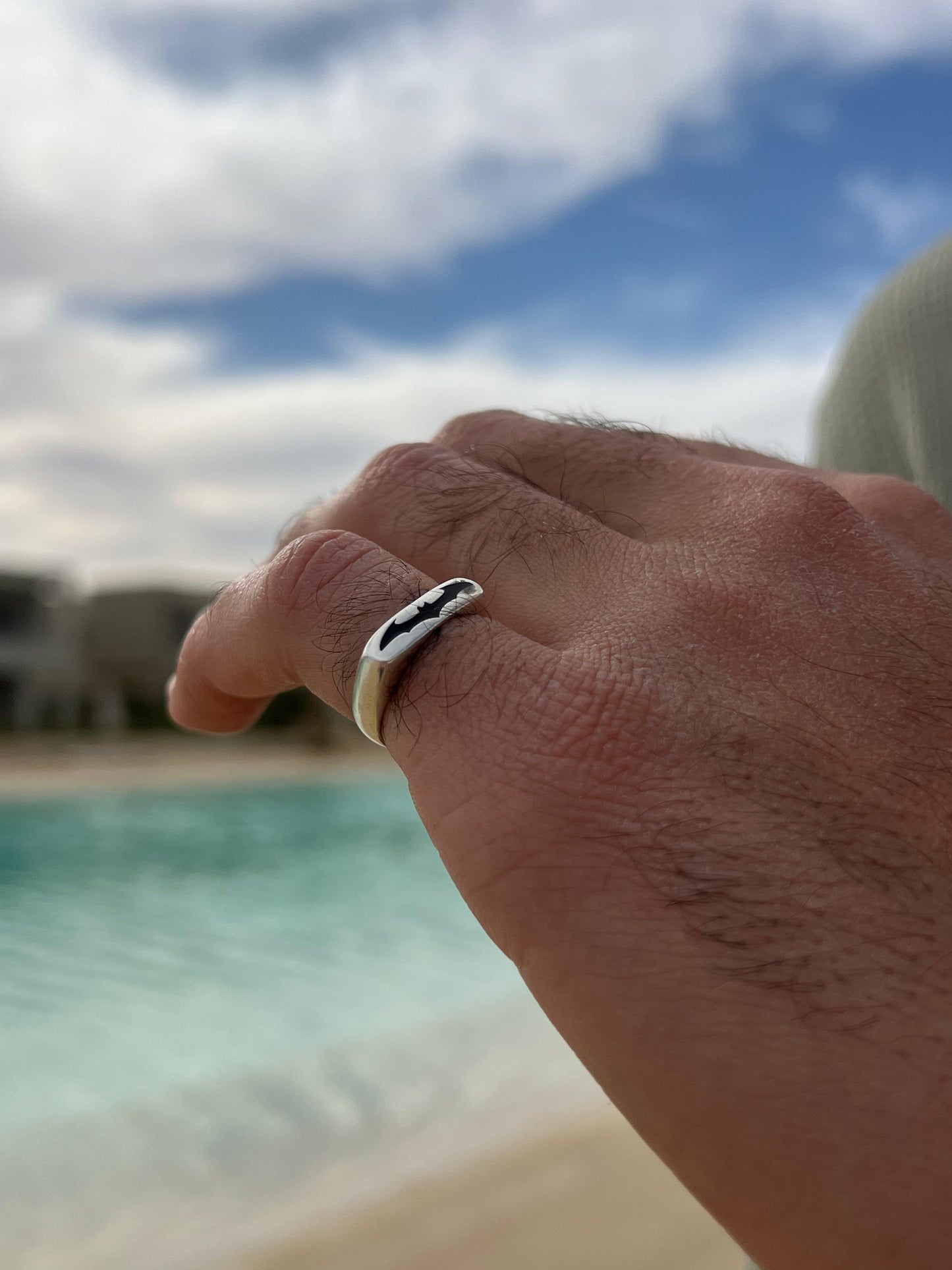 Batman Ring for Men in Sterling Silver 925s