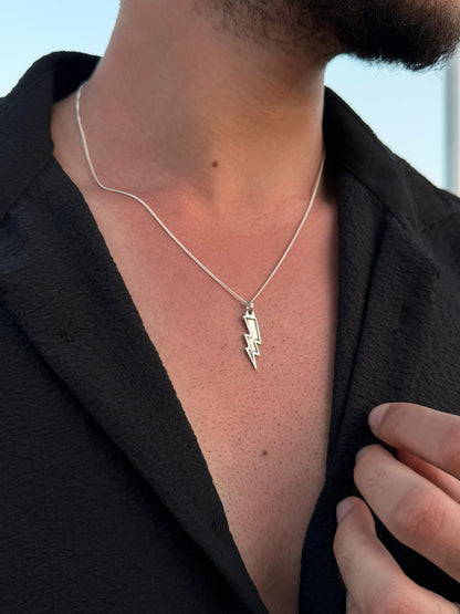 Thunderbolt Necklace Sterling Silver 925s