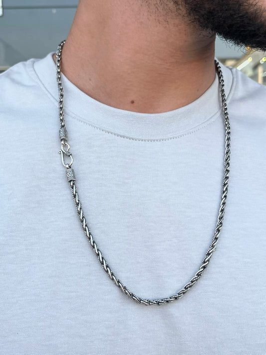 Twisted Legacy Chain in Italian Sterling Silver 925s