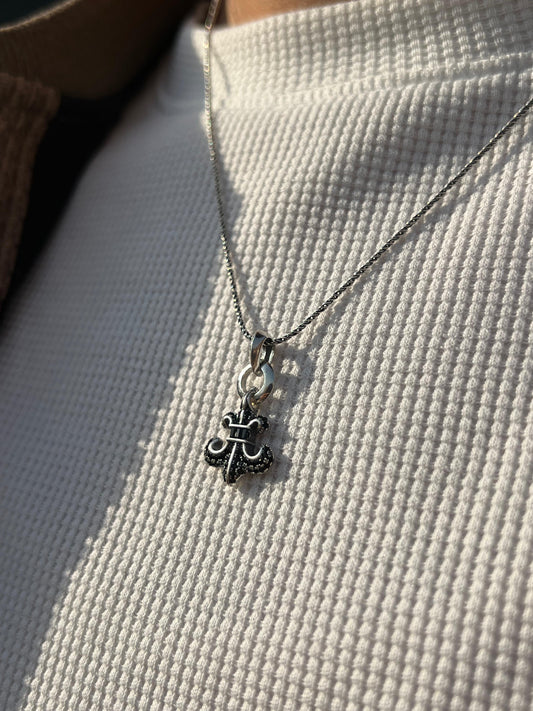 Fleur-de-lis Necklace for Men's Sterling Silver 925s