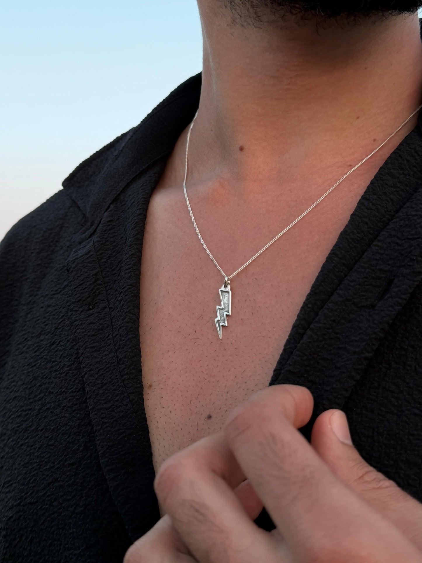 Thunderbolt Necklace Sterling Silver 925s