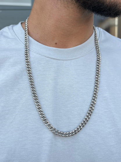Turkish Engraved Grommet Necklace For Men Sterling Silver - 925