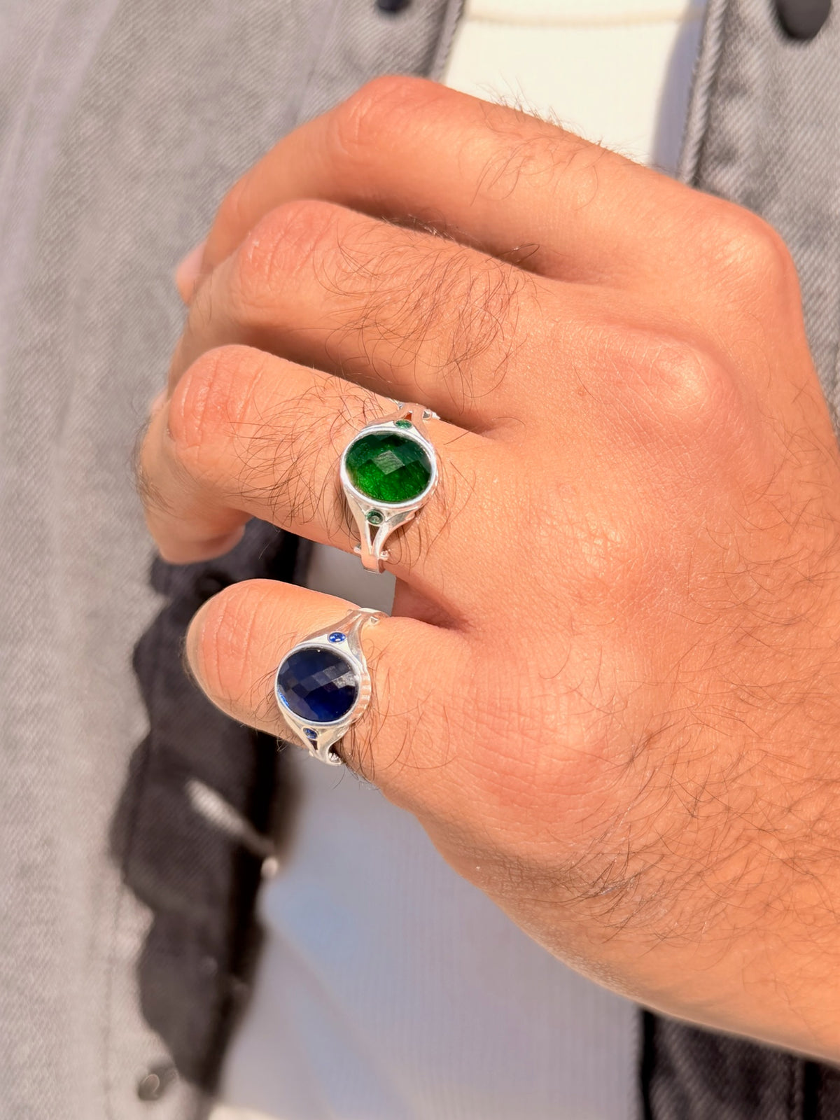 Emeraldon Ring in Sterling Silver 925s