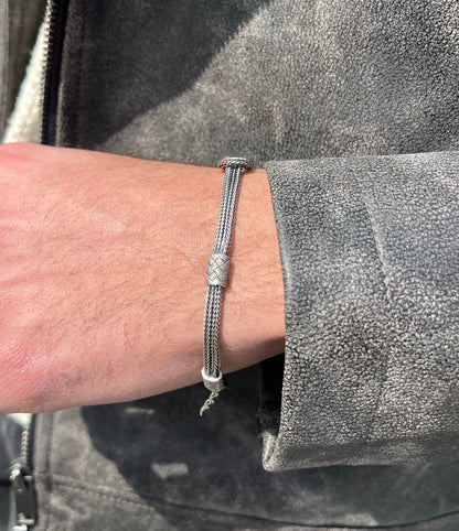 Oxidises knot Bracelet for Men Sterling Silver 925s