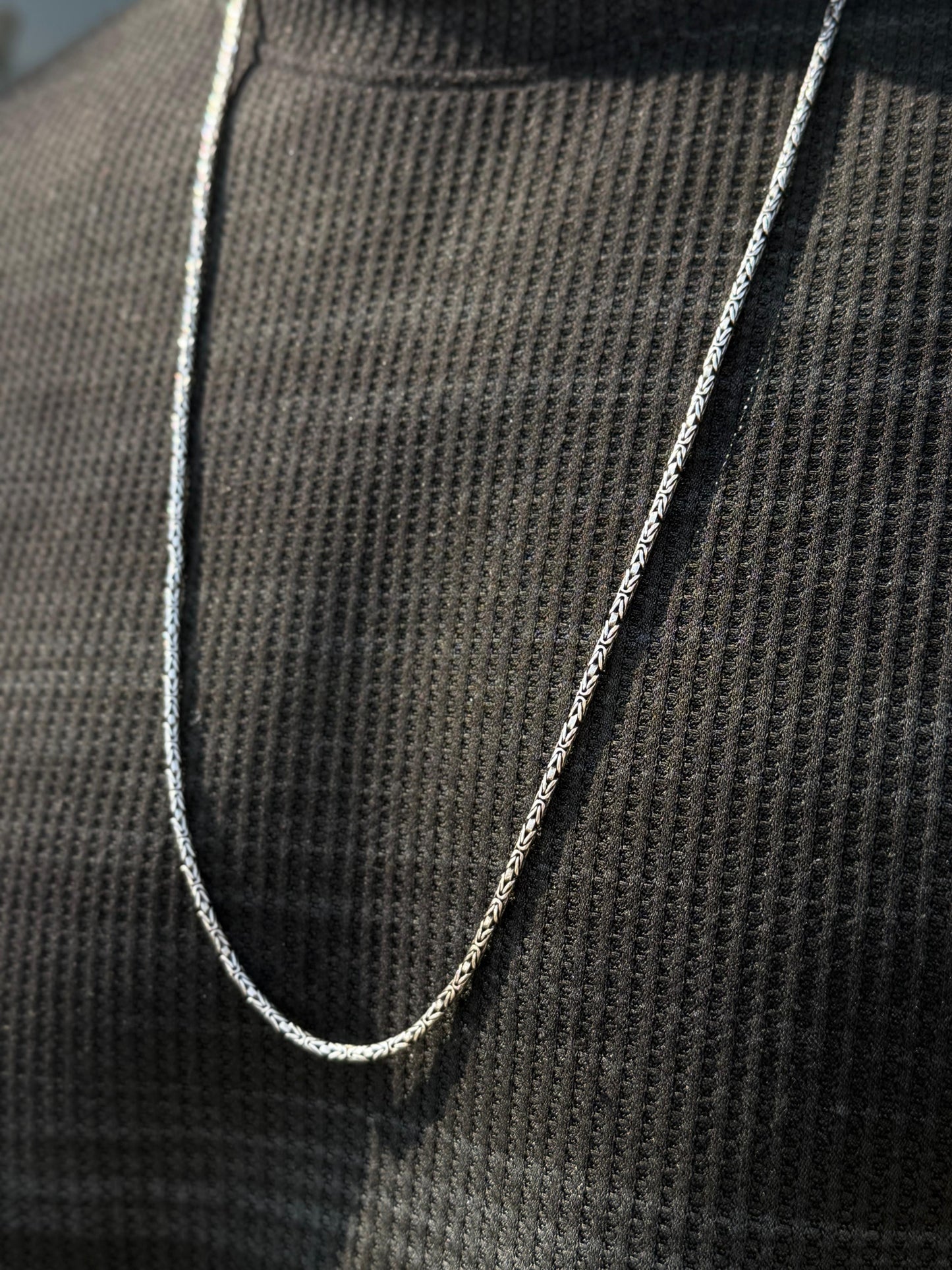 King Necklace for Men's Sterling Silver 925s- 75cm-2.5mm