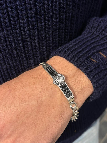 zirconia Eagle bracelet S925 Sterling Silver for men