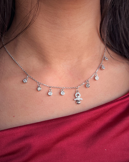 Multi Zirconia charms Necklace - S925