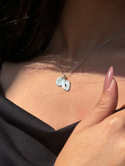 Baby Foot with Love charm Necklace 925s