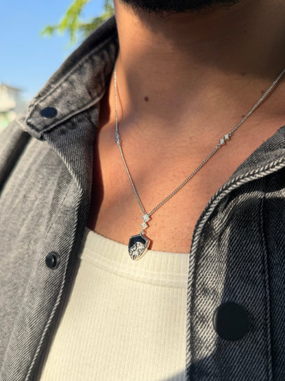 Black Leonis Necklaces for Men's Sterling Silver 925s