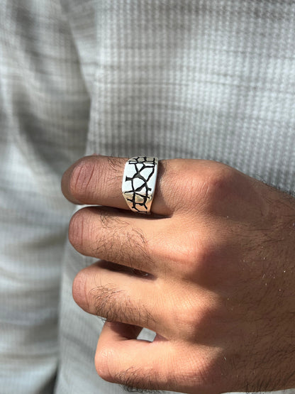 Rock Ring -for Men's Sterling Silver 925s
