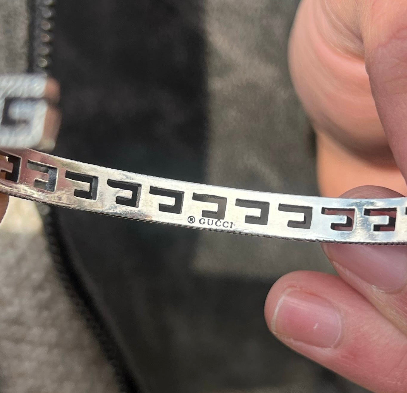 Stamped GUCCI Bangle bracelet -S925 Sterling Silver for men -