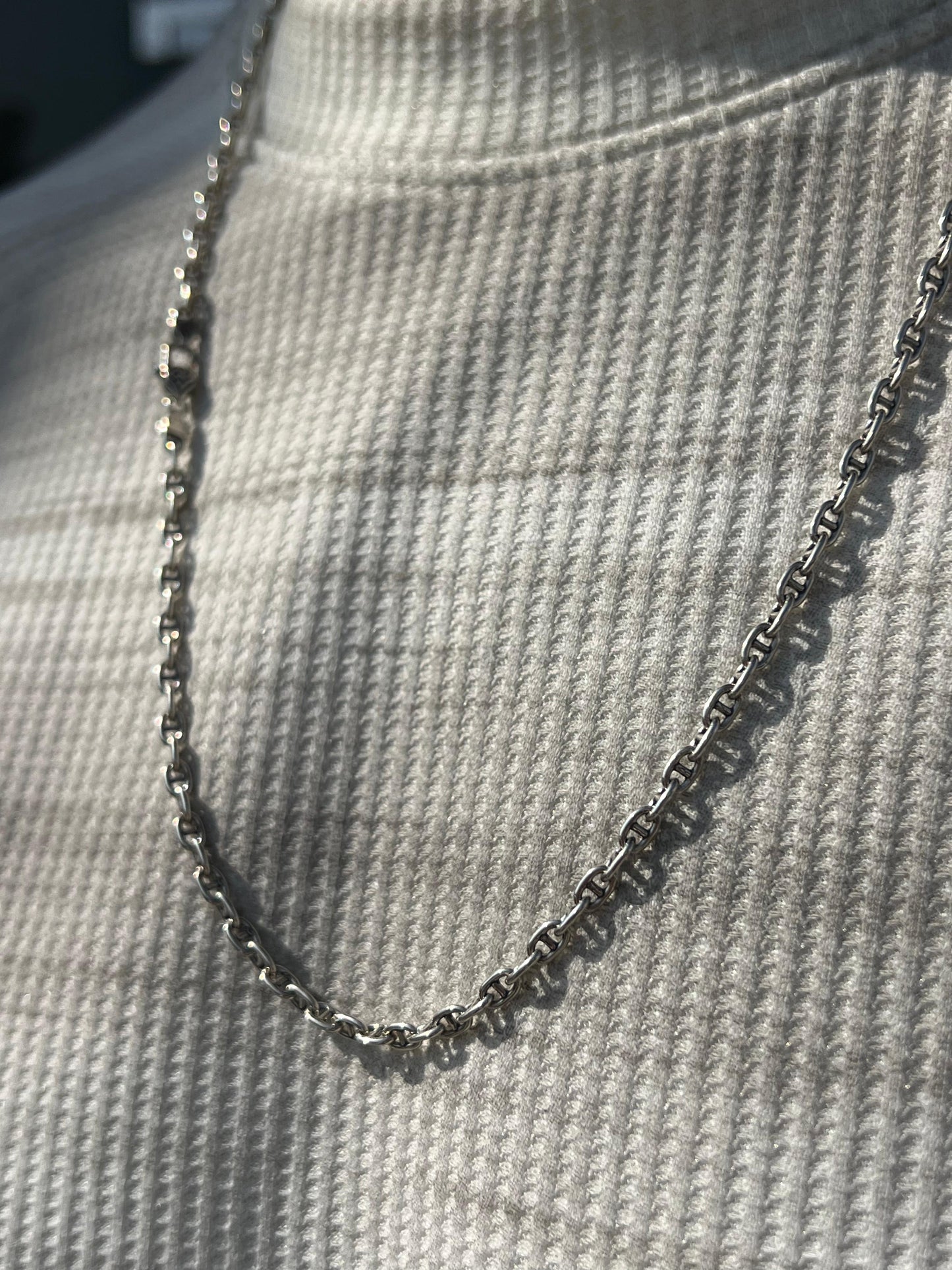 Link Ain Horus Necklace Sterling Silver 925s-4mm,62cm