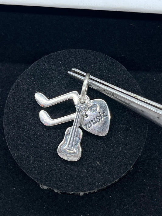 Large I Love Music Dangle Charm
