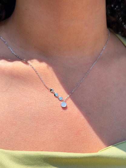 Minimalist Circles Necklace in Sterling Silver 925s