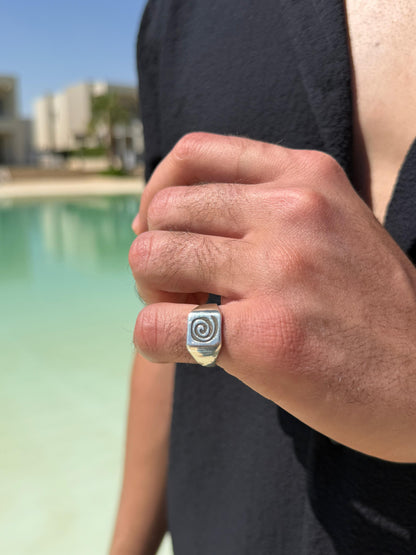 Spiral Cord Ring in Sterling Silver 925s