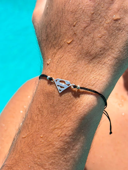 SuperMan Adjustable Macramé Bracelet