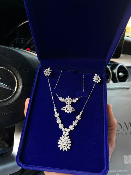 Ice Flakes Italian925s Sterling Silver Set ❄️✨