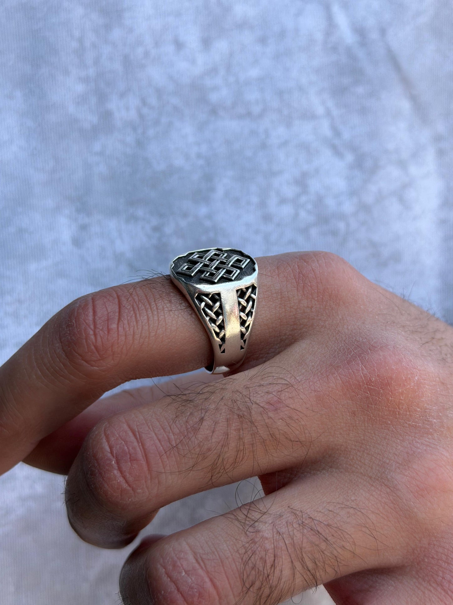 Endless Knot Ring -for Men's Sterling Silver 925s