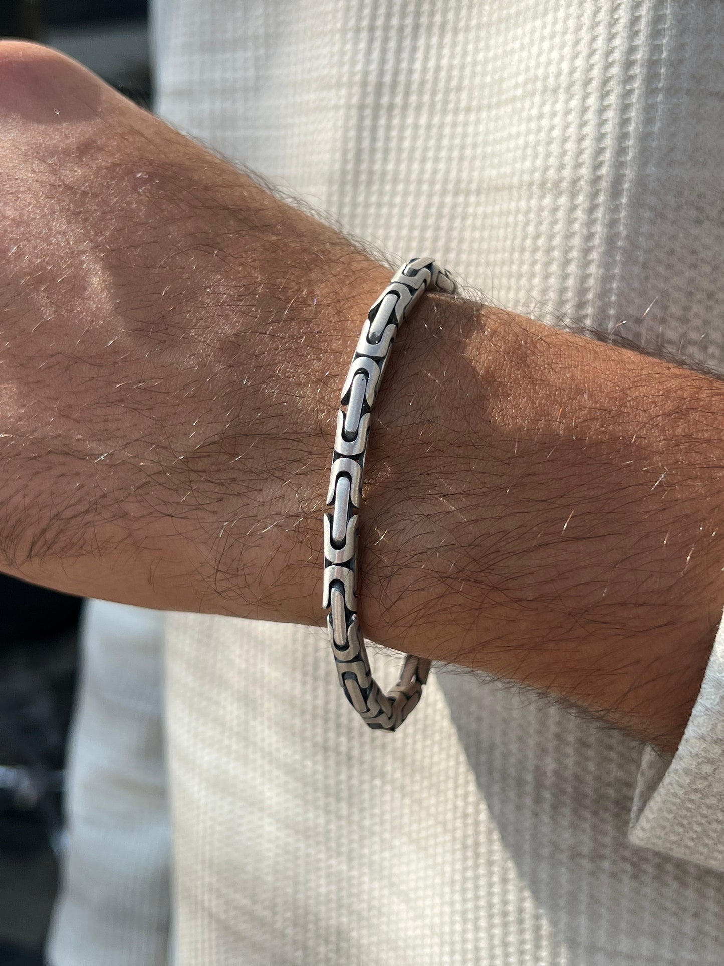 King Spike bracelet-for Men's Sterling Silver 925s (20,5cm-7mm)