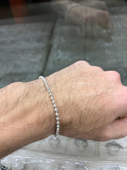 Beaded bracelet -S925 Sterling Silver for men
