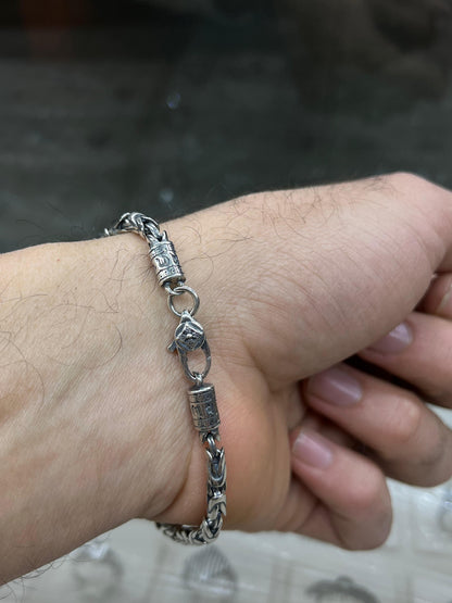 Zodiac King Bracelet for Men's Sterling Silver 925s
