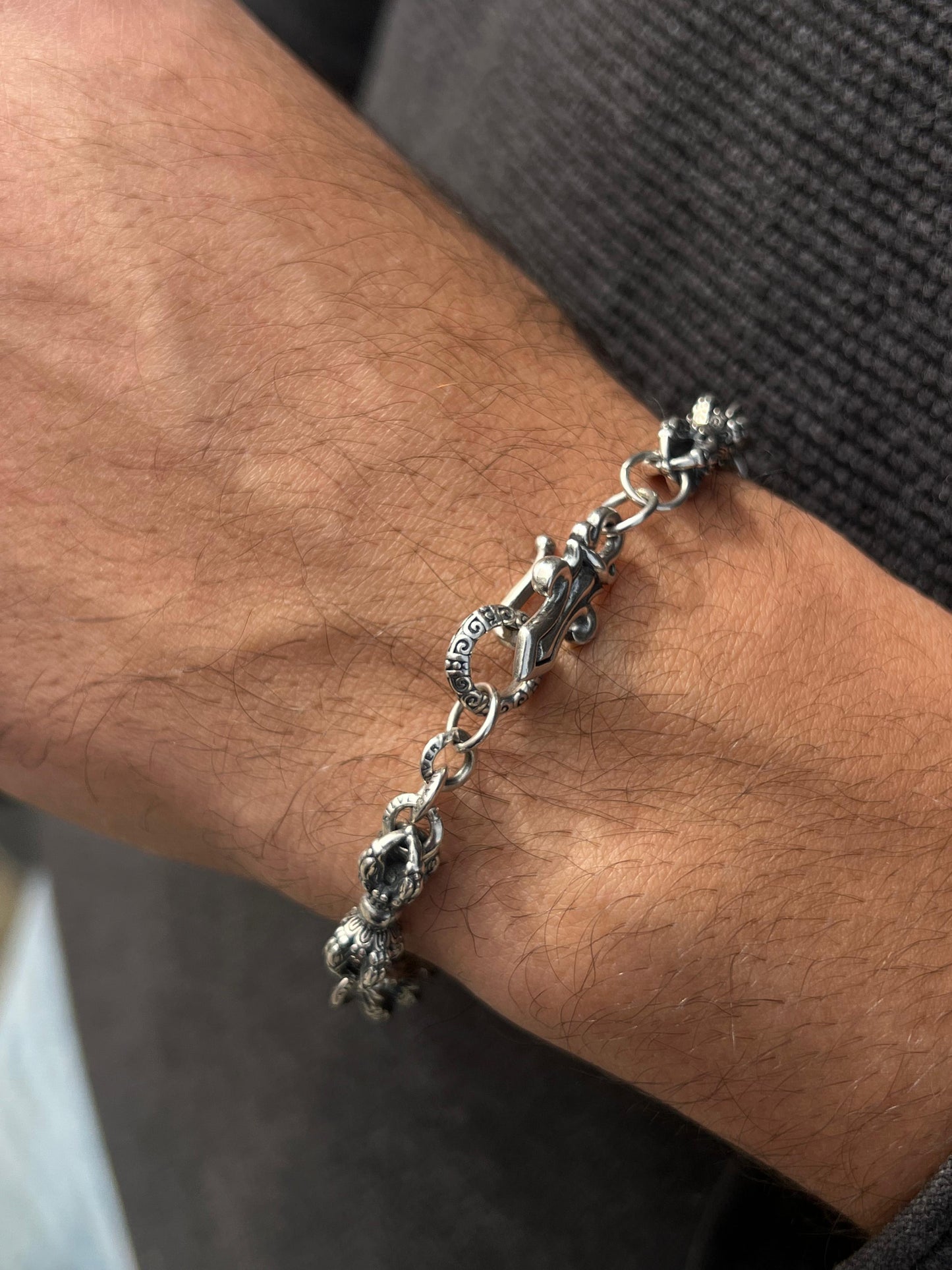 Monarch Bracelet Sterling Silver 925s-(20cm)