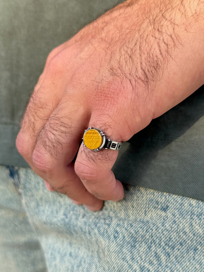 Tigereye stone Ring in Sterling Silver 925s