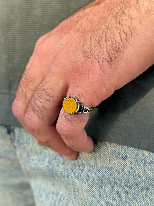 Tigereye stone Ring in Sterling Silver 925s