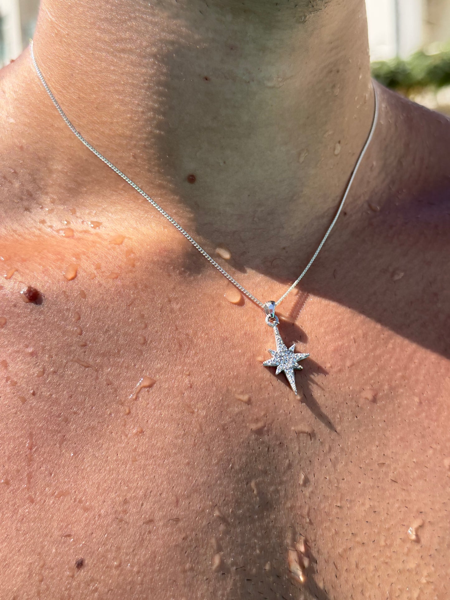 North Star Necklace for Men's Sterling Silver 925s